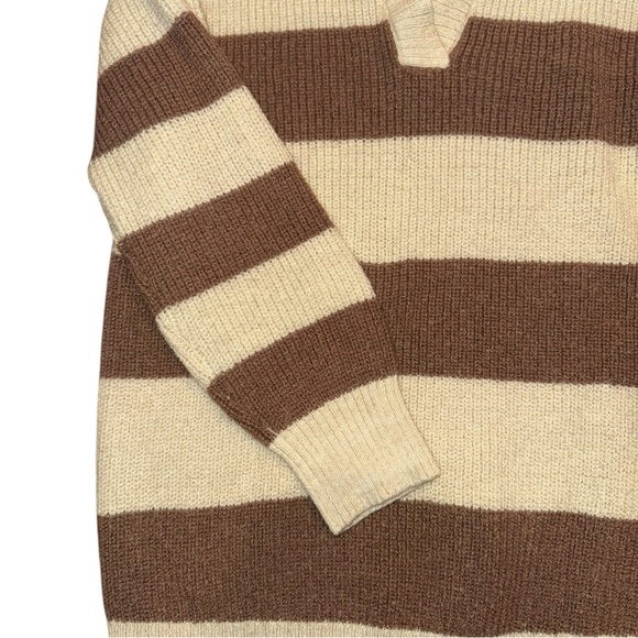 Blu Pepper Polo Brown and Cream Sweater Dress - Picture 5 of 10